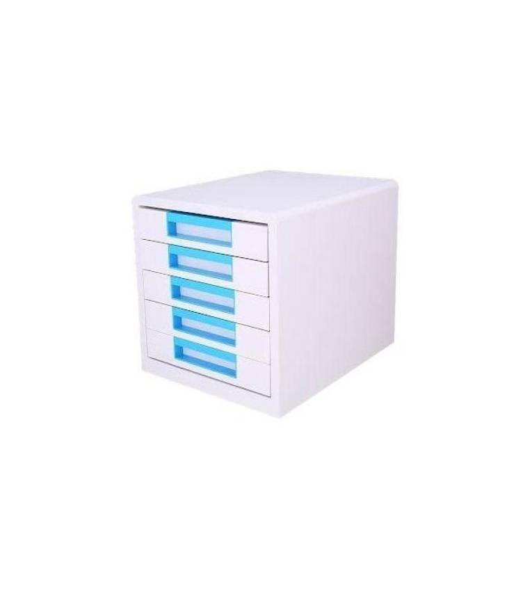 Classeur A4 5 Étages en Bleau - Rangement Pratique pour Bureau